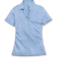 Samtweiches Polo Aus Luxusjersey In Blau