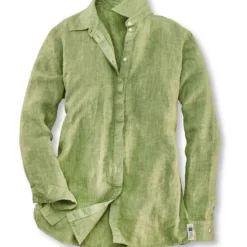 Grüne Leinen-Bluse
