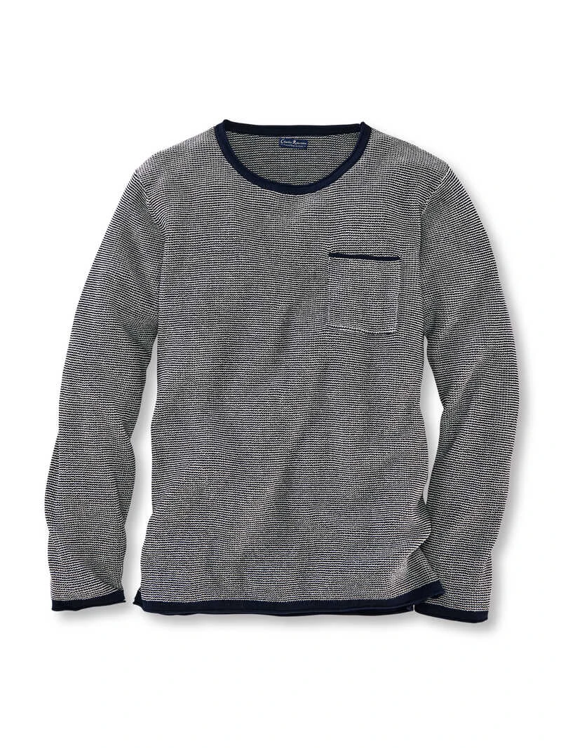 Lässiger Pullover Im Strukturstrick 1 Lässiger Pullover Im Strukturstrick