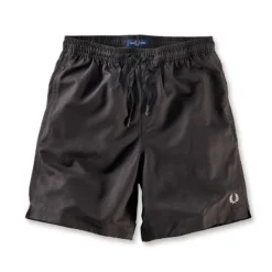Fred Perrys Badeshorts In Schwarz