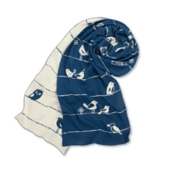 Zweifarbiger Schal 'Birds On A Wire'