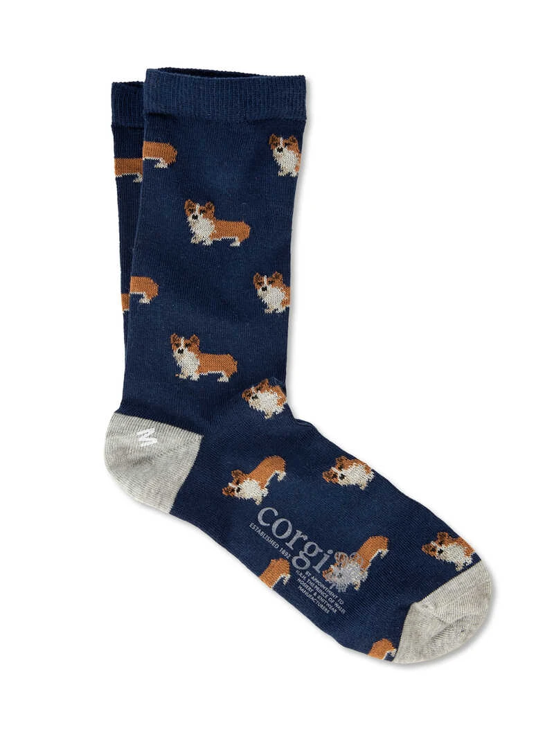 Corgi-Damensocken In Navy 1 Corgi-Damensocken In Navy