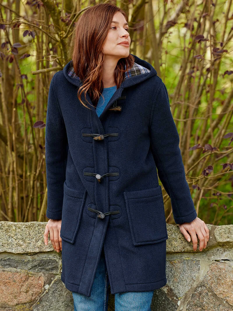 Dufflecoat Für Damen In Kobaltblau Von London Tradition 2 Dufflecoat Für Damen In Kobaltblau Von London Tradition – Bild 2