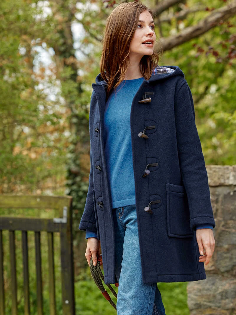 Dufflecoat Für Damen In Kobaltblau Von London Tradition 3 Dufflecoat Für Damen In Kobaltblau Von London Tradition – Bild 3