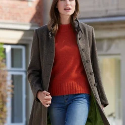 Moderner Fischgratmantel -Fred Perry Verkaufsgeschäft 82 0169 2