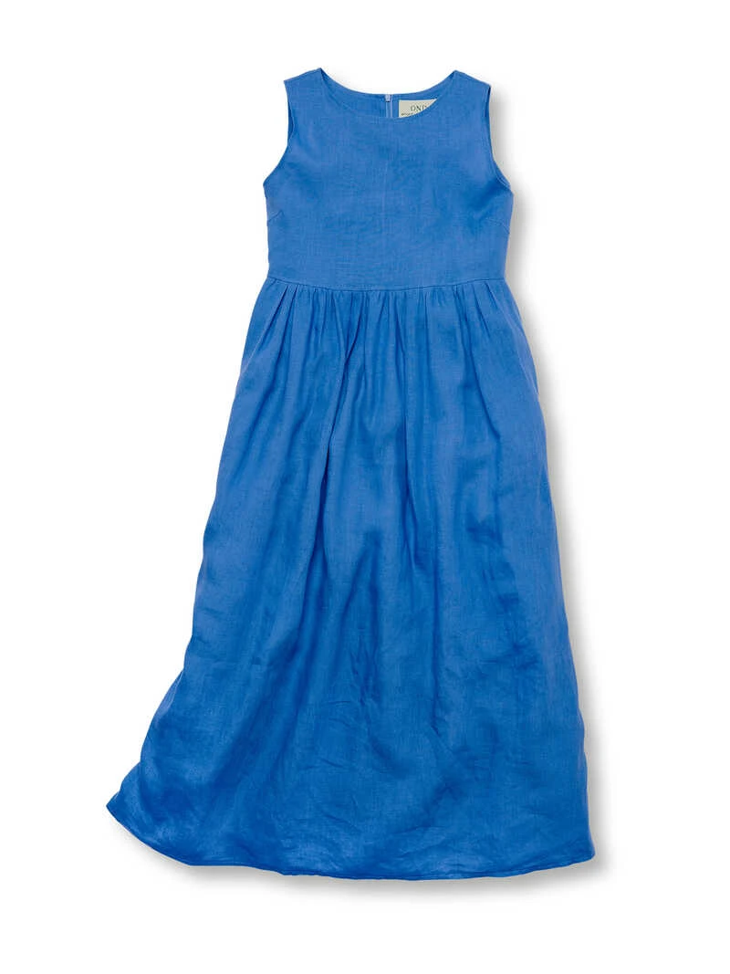 Luftig-leichtes Leinenkleid In Schönstem Kornblumenblau 2 Luftig-leichtes Leinenkleid In Schönstem Kornblumenblau – Bild 2