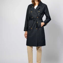 Trenchcoat In Marineblau -Fred Perry Verkaufsgeschäft 82 0202 2