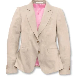 Blazer Aus Lässigem Sommerleinen